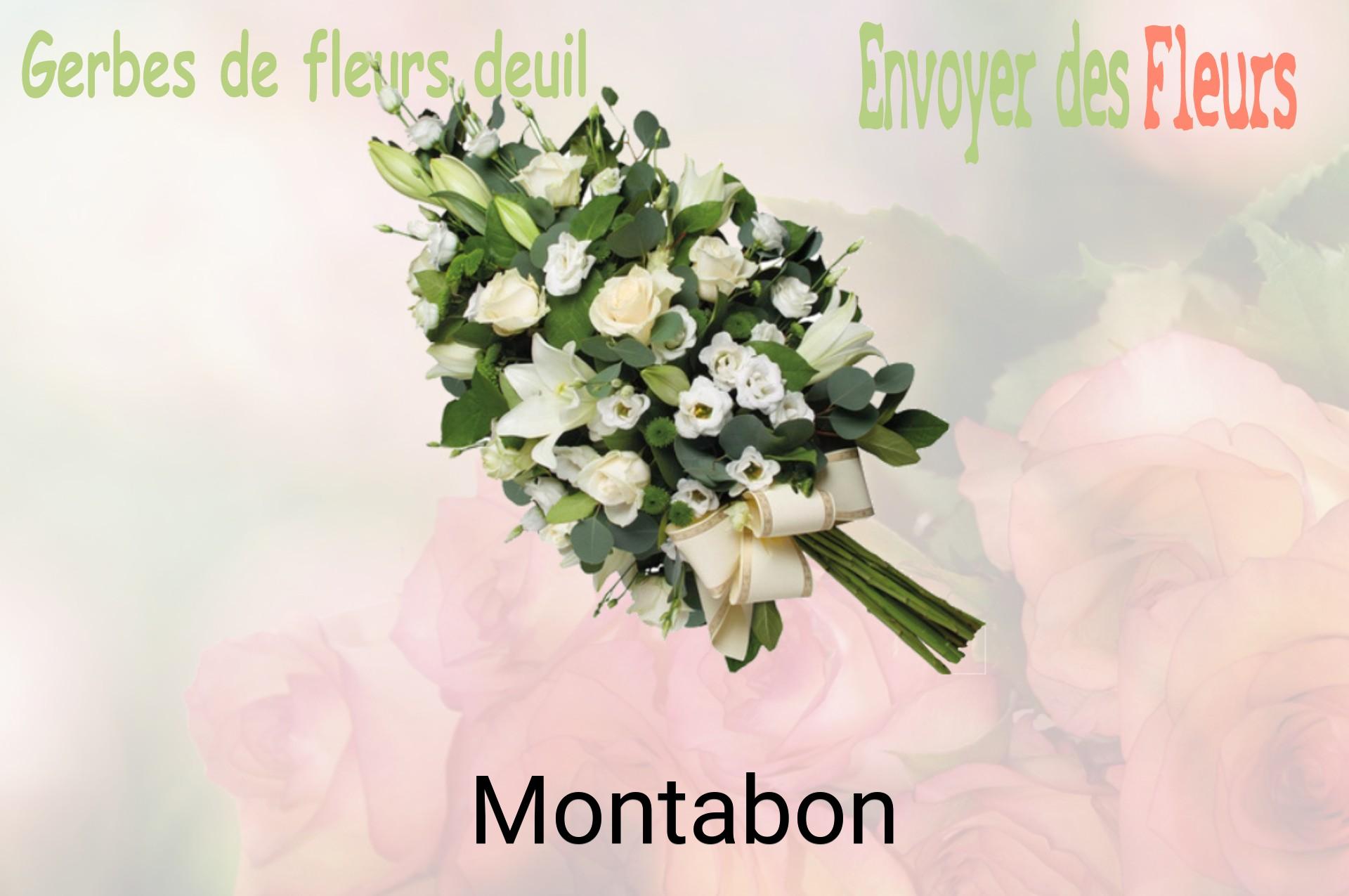 Gerbe de fleurs de deuil livrée à Montabon
